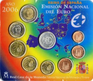 SPAIN 2006 - EURO COIN SET - CHRISTOPHER COLUMBUS 